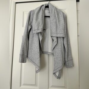 Z by Zella Light Gray Draped Cardigan